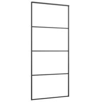 Schuifdeur met beslag 90x205 cm ESG-glas en aluminium - thumbnail