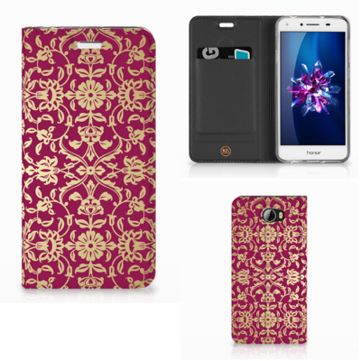 Telefoon Hoesje Huawei Y5 2 | Y6 Compact Barok Pink Telefoon Hoesje Huawei Y5 2 | Y6 Compact Barok Pink