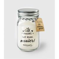 Geurkaars in glas - Jij maakt het leven - thumbnail
