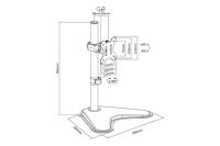 Digitus DA-90437 flat panel bureau steun 81,3 cm (32 ) Vrijstaand Zwart - thumbnail