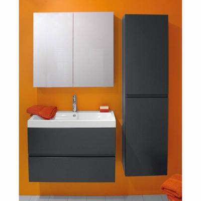 Badkamermeubelset Go By Van Marcke Roxanne 80 cm Met Spiegelkast Antraciet Go by Van Marcke