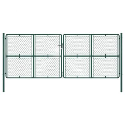 vidaXL Poort 400x150 cm staal groen