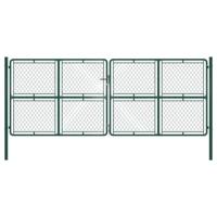 vidaXL Poort 400x150 cm staal groen - thumbnail