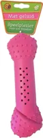 Hondenspeelgoed crunchy bot 17,5 cm roze - thumbnail