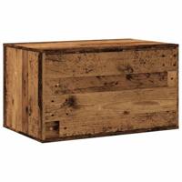 Kattenbakkast 80x50x45 cm bewerkt hout oud houtkleurig - thumbnail