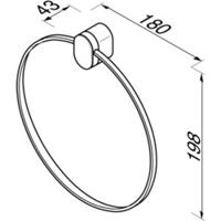 Geesa Wynk Handdoekring Chroom 914504-02 - thumbnail