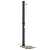 VidaXL Buitenzonne-douche zwart 217 cm pvc en aluminium - thumbnail