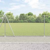 VidaXL Afrasteringspaal zilver 10 x 1,2 m (13 mm gaas) staal - thumbnail
