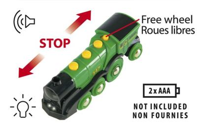 BRIO Big Green Action Locomotive - thumbnail