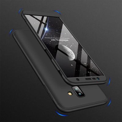 GKK drie etappe Splicing volledige PC Case voor Samsung Galaxy J6 PLUS (zwart)