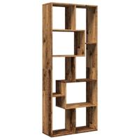 Kamerscherm / boekenkast 67x25x161,5 cm hout oud houtkleur - thumbnail
