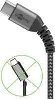 goobay USB-C naar USB-A textielkabel met metalen aansluitingen - thumbnail