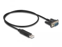 Delock USB-kabel USB 2.0 USB-A stekker, VGA-stekker 9-polig 0.50 m Zwart 66461 - thumbnail