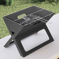 VidaXL Buiten grill zwart 46 x 31 x 31 cm staal - thumbnail