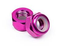 Aluminum lock nut m5 (purple/10pcs) - thumbnail