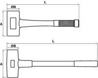Peddinghaus 5036040050 Kunststof hamer 850 g 315 mm 1 stuk(s) - thumbnail