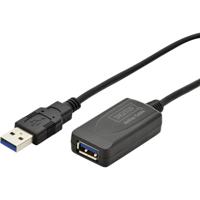 Digitus DA-73104 USB-kabel USB 3.2 Gen1 USB-A stekker, USB-A bus 5.00 m Zwart - thumbnail
