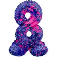 Folat folieballon staand 8 paint splash 41 cm | 20 stuks - thumbnail