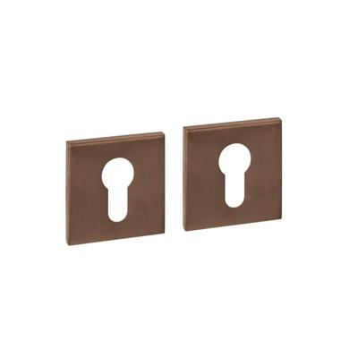 Intersteel cilinderrozetten vierkant verdekt 53x53x6mm - PVD brons Intersteel cilinderrozetten vierkant verdekt 53x53x6mm - PVD brons