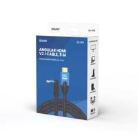 Savio HDMI (M) v2.1 kabel, schuin, 8K, HDR Dynamic, OFC koper, 5m, CL-175 - thumbnail