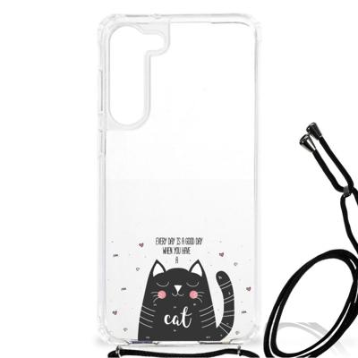 Samsung Galaxy S23 Plus Stevig | Bumper Hoesje | Cat Good Day Samsung Galaxy S23 Plus Stevig | Bumper Hoesje | Cat Good Day