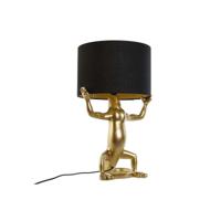 Bureaulamp Home ESPRIT Zwart Gouden Hars 50 W 220 V 31 x 28 x 50 cm (2 Stuks) - thumbnail