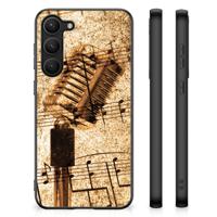 Samsung Galaxy S23 Plus Silicone Back Case Bladmuziek - thumbnail