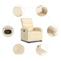 Sta-op-stoel verstelbaar stof crèmekleurig - thumbnail