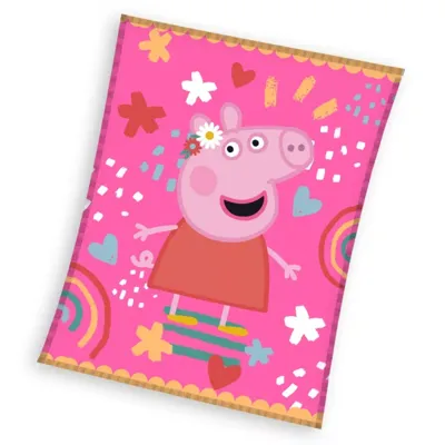 Peppa Pig Coral fleece deken roze- 130 x 160 cm Peppa Pig Coral fleece deken roze- 130 x 160 cm