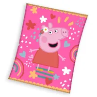 Peppa Pig Coral fleece deken roze- 130 x 160 cm - thumbnail