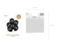 Ballonnen Zwart 18 & Brilliant (6st) - thumbnail