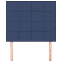 Hoofdborden 2 st 80x5x78/88 cm stof blauw - thumbnail