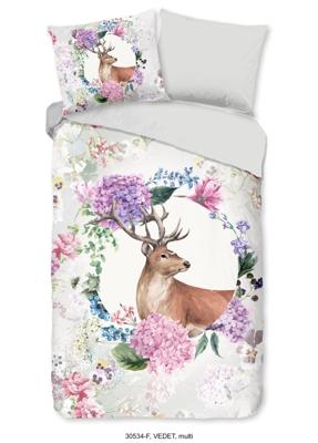 Good Morning Dekbedovertrek "Hert" - Grijs - (140x200/220 cm) - Katoen Flanel Good Morning Dekbedovertrek "Hert" - Grijs - (140x200/220 cm) - Katoen Flanel