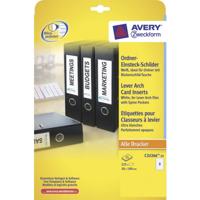 Rug-insteekkaart Avery Zweckform smal 30x190mm wit 25 vel - thumbnail