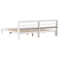 Bedframe met hoofdeinde zonder matras 90x190 cm wit - thumbnail