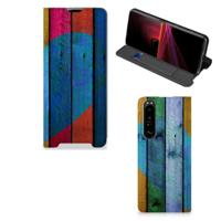 Sony Xperia 1 III Book | Wallet Case | Wood Heart - Cadeau voor je Vriend - thumbnail