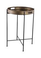 PTMD Bijzettafel 'Taren', Metaal, 74 x 50 x 50cm, kleur Goud - thumbnail