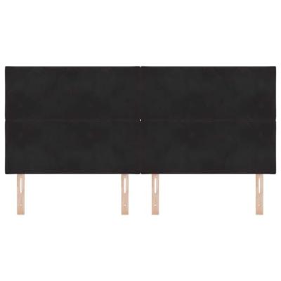 LED Hoofdbord - Zwart met Diamantblok Ontwerp - 200 cm - Fluweel