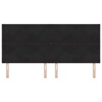 LED Hoofdbord - Zwart met Diamantblok Ontwerp - 200 cm - Fluweel - thumbnail