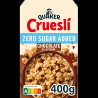 Quaker Cruesli Zero Sugar Added Chocolade 400 g bij Jumbo - thumbnail