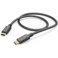 Hama USB-Kabel, USB-C naar USB-C, 1 m, zwart Oplader Zwart - thumbnail
