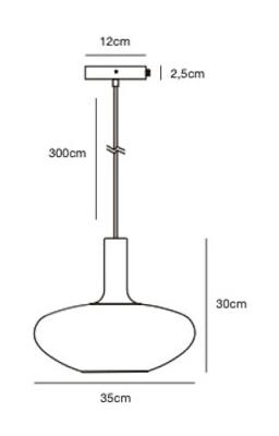 Nordlux Glazen hanglampAlton Ø 35cm smoke glas - 48973047