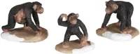 Chimpanzee family 3 stuks l5xb4,5xh4,5cm Kerst Luville - Luville - thumbnail