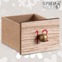 Adventskalender kerstman hout met LED - thumbnail