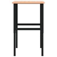 Werkbank rechthoekig 100x60x(71,5-98) cm massief beukenhout - thumbnail