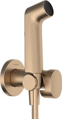 Hansgrohe bidethanddouche 1jet EcoSmart voor warm water met douchehouder en doucheslang 125 cm, Brushed Bronze