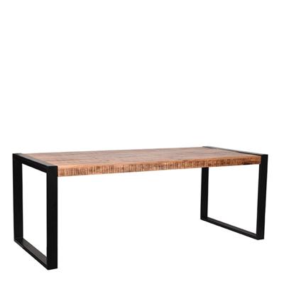 LABEL51 Eetkamertafel Brussels - Rough - Mangohout - 220x95 cm