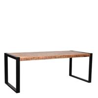 LABEL51 Eetkamertafel Brussels - Rough - Mangohout - 220x95 cm - thumbnail
