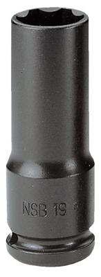 Facom lange impact doppen 1/2&apos; convex 19mm - NSB.19