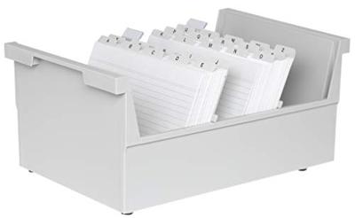 HAN 855-0-11 855-0-11 Ophangbak Lichtgrijs Aantal kaarten (max.): 1.000 kaarten DIN A5 liggend